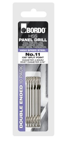 DRILL PANEL D/END CARDED BRIGHT # 11 PKT OF 10 